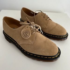 NEW Dr Martens Oxford Mens UK Doc Suede Leather Beige 1461 C.F. Steads England